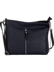 Mia Tomazzi Skórzana torebka "Alerami" w kolorze granatowym - 30 x 25 x 10 cm rozmiar: onesize. Niebieskie torby na ramię Mia Tomazzi, bez wzorów, z materiału, na ramię, bez dodatków. Za 272.95 zł.