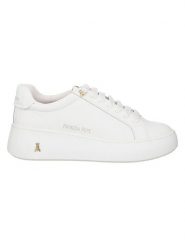 Patrizia Pepe Skórzane sneakersy w kolorze białym rozmiar: 38. Białe trampki Patrizia Pepe, bez wzorów, bez zapięcia. Za 624.95 zł.