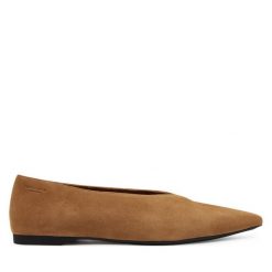 Baleriny Vagabond Shoemakers. Brązowe baleriny Vagabond Shoemakers, bez wzorów, bez obcasa. Za 399.99 zł.