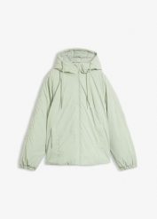 Gumowana kurtka outdoorowa, odporna na wiatr. Zielone kurtki sportowe bonprix, bez wzorów, bez kaptura. Za 249.99 zł.