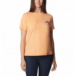 Koszulka Damska Columbia Sun Trek Graphic Tee II T-Shirt. Brązowe t-shirty Columbia, l, bez wzorów, bez kołnierzyka, bez ramiączek. W wyprzedaży za 122.30 zł.