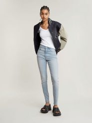 G-Star Dżinsy "Kafey" - Skinny fit - w kolorze błękitnym rozmiar: W29/L32. Niebieskie jeansy G-Star, l, z aplikacjami, z podwyższonym stanem. Za 162.11 zł.
