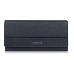 Granatowy portfel damski skórzany duży z ochroną RFID Paolo Peruzzi AL-01-NV. Niebieskie portfele PAOLO PERUZZI, bez wzorów, ze skóry. Za 74.00 zł.