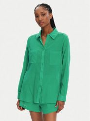 Seafolly Koszula Breeze 55428-TO Zielony Regular Fit. Zielone koszule Seafolly, l, bez wzorów, z bawełny, bez kołnierzyka, bez ramiączek. Za 299.99 zł.
