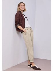 Street One Spodnie chino w kolorze beżowym rozmiar: W38/L28. Brązowe spodnie materiałowe Street One, na imprezę, l, bez wzorów. Za 167.28 zł.