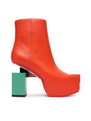 United Nude Botki Cubist Bootie 1094383616 Pomarańczowy. Brązowe botki United Nude, bez wzorów, ze skóry, bez obcasa, na słupku, bez zapięcia. Za 2,169.00 zł.