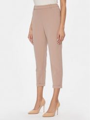 Vero Moda Chinosy Sara 10299871 Beżowy Straight Fit. Brązowe spodnie materiałowe Vero Moda, bez wzorów, z syntetyku. Za 89.99 zł.