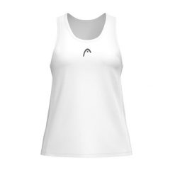 Damski tank top Head Club 25 Tech. Białe koszulki sportowe Head, bez wzorów, bez ramiączek, tenisowe. W wyprzedaży za 135.00 zł.