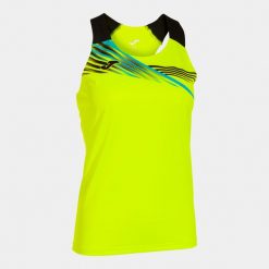 Joma Elite X Damski top fluor żółty-czarny S. Czarne topy Joma, s, bez wzorów, bez kołnierzyka, bez ramiączek. Za 189.99 zł.