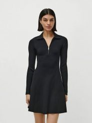 LeGer Sukienka "Marou" w kolorze czarnym rozmiar: 42. Czarne sukienki LeGer, bez wzorów, ze splotem, bez kołnierzyka, bez ramiączek, mini. Za 130.99 zł.