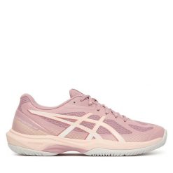 Buty halowe Asics. Czerwone obuwie sportowe Asics, bez zapięcia. Za 399.99 zł.