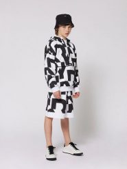 DKNY Bermudy w kolorze czarno-białym rozmiar: 128. Białe szorty DKNY, bez wzorów, z bawełny. Za 165.99 zł.