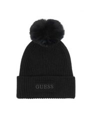 Guess Czapka AW5650 WOL01 Czarny. Czarne czapki Guess, z aplikacjami. Za 154.99 zł.