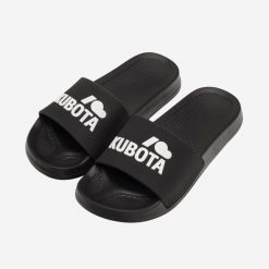 Klapki Kubota Basenowe Basic Czarne. Czarne klapki Kubota, bez wzorów, z materiału, bez obcasa. Za 69.99 zł.