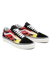 Vans Skórzane sneakersy w kolorze czarno-czerwonym rozmiar: 36,5. Czarne trampki Vans, bez wzorów, bez zapięcia. Za 92.42 zł.