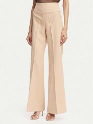 ACCESS FASHION Spodnie materiałowe 63-5022-135 Beżowy Flare Fit. Brązowe spodnie materiałowe ACCESS FASHION, bez wzorów, z materiału. Za 519.99 zł.