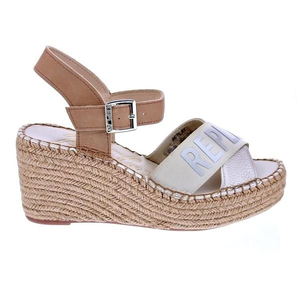 Sandały REPLAY RP5L0016S Złoty. Żółte sandały Replay, bez wzorów, ze skóry, sportowe, bez obcasa, bez zapięcia. Za 275.99 zł.