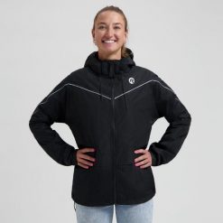 Kurtka na deszcz unisex Rogelli Commuter Essential. Czarne kurtki sportowe Rogelli, xl, bez wzorów, bez kaptura, rowerowe. Za 327.00 zł.
