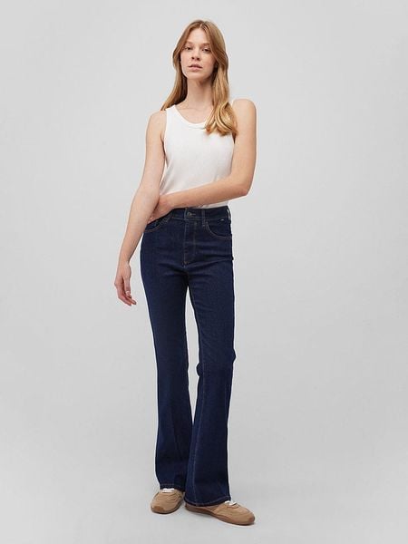 MAVI Dżinsy "Samara" - Flared fit - w kolorze granatowym rozmiar: W34/L30. Niebieskie jeansy Mavi, l, bez wzorów, z podwyższonym stanem. Za 159.95 zł.