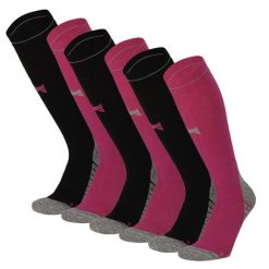 Kompresyjne skarpety do biegania 6-pack Multi Purple. Fioletowe skarpety XTREME SOCKSWEAR, bez wzorów, z elastanu. Za 242.82 zł.