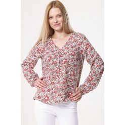 Czerwono-Biała Bluzka Wantedness. Białe bluzki Born2be, l, bez wzorów, z tkaniny, bez kołnierzyka, bez ramiączek. Za 39.99 zł.