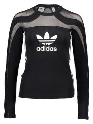 Adidas Koszulka w kolorze czarnym rozmiar: 32. Czarne bluzki Adidas, bez wzorów, bez kołnierzyka, bez ramiączek. Za 79.21 zł.
