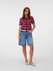 Vero Moda Kardigan w kolorze bordowo-fioletowo-kremowym rozmiar: M. Czerwone kardigany Vero Moda, m, bez wzorów. Za 109.95 zł.