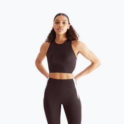 Koszulka damska On Movement Crop. Brązowe bluzki On, bez wzorów, bez kołnierzyka, bez ramiączek. Za 179.99 zł.