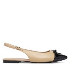 Baleriny Caprice. Brązowe baleriny Caprice, bez wzorów, bez obcasa. Za 339.99 zł.