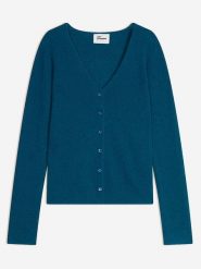 Just Cashmere Kaszmirowy kardigan w kolorze niebieskim rozmiar: M. Niebieskie kardigany Just Cashmere, m, bez wzorów, z kaszmiru. Za 369.99 zł.