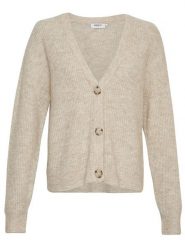 MOSS COPENHAGEN Kardigan "Kolina" w kolorze beżowym rozmiar: XS/S. Brązowe kardigany Moss Copenhagen, s, bez wzorów, z poliamidu. Za 245.96 zł.