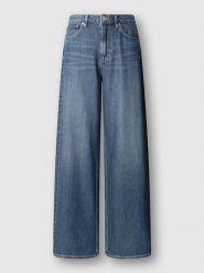 Pepe Jeans Dżinsy "Jaimy" - Wide leg - w kolorze granatowym rozmiar: W28/L32. Niebieskie jeansy Pepe Jeans, l, z aplikacjami, z podwyższonym stanem. Za 228.38 zł.