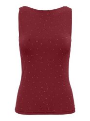 ONLY Top w kolorze czerwonym rozmiar: S. Czerwone topy Only, s, bez wzorów, bez kołnierzyka, bez ramiączek. Za 69.99 zł.