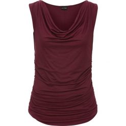 Top bonprix czerwony klonowy. Czerwone topy bonprix, bez wzorów, bez kołnierzyka, bez ramiączek. Za 54.99 zł.