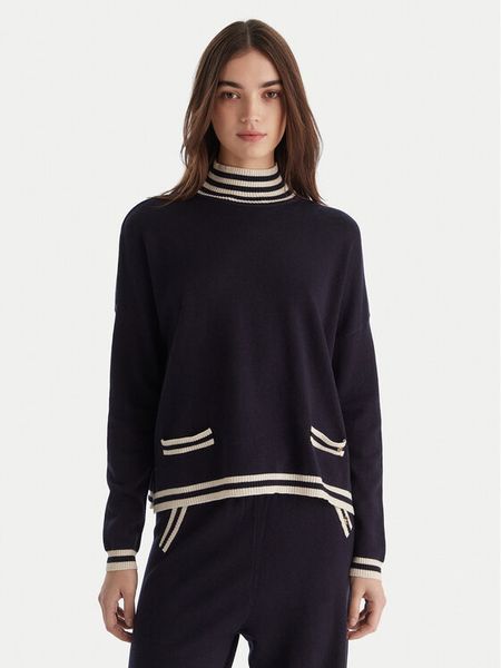 Gaudi Golf 521BD53007 Granatowy Relaxed Fit. Niebieskie golfy Gaudi, xs, bez wzorów, z syntetyku, bez ramiączek. Za 469.99 zł.