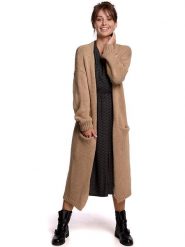 Be Wear Kardigan w kolorze jasnobrązowym rozmiar: onesize. Brązowe kardigany Be Wear, bez wzorów. Za 267.45 zł.