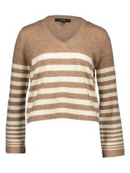 Vero Moda Sweter "Hurricane" w kolorze brązowo-beżowym rozmiar: L. Białe swetry Vero Moda, l, bez wzorów, bez ramiączek. Za 61.60 zł.