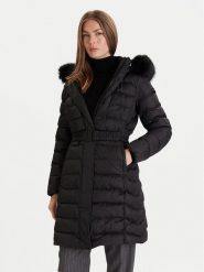 Geox Płaszcz zimowy Catria W5626F T3152 F9000 Czarny Slim Fit. Czarne płaszcze Geox, na zimę, bez wzorów, z syntetyku, bez kaptura. Za 1,349.00 zł.