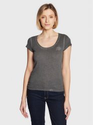 Guess T-Shirt Script Logo W2GI52 K9SN1 Szary Regular Fit. Szare t-shirty Guess, s, z aplikacjami, bez kołnierzyka, bez ramiączek. Za 89.99 zł.