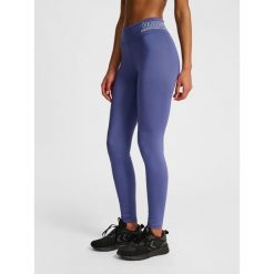 Legginsy damskie Hummel Te Fundamental. Niebieskie legginsy Hummel, bez wzorów, z dżerseju. Za 229.00 zł.