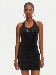 Juicy Couture Sukienka koktajlowa JCWED125326 Czarny Slim Fit. Czarne sukienki Juicy Couture, l, bez wzorów, z syntetyku, wizytowe, bez kołnierzyka, bez ramiączek. Za 159.99 zł.