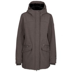 Kurtka Softshell Damska Anza TP75. Szare kurtki sportowe Trespass, l, bez wzorów, z softshellu, bez kaptura, trekkingowe. Za 297.99 zł.