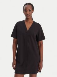 Calvin Klein Jeans Sukienka codzienna LV047E209G Czarny Regular Fit. Czarne sukienki Calvin Klein Jeans, na co dzień, xs, bez wzorów, z jeansu, bez kołnierzyka, bez ramiączek, proste. Za 409.99 zł.