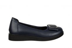 Baleriny Loretta Vitale W9918B Navy 514269, Granatowy, Skóra naturalna - 38. Niebieskie baleriny Loretta Vitale, bez wzorów, ze skóry, z okrągłym noskiem, bez obcasa. W wyprzedaży za 224.99 zł.