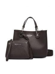 Emporio Armani Torebka EW000361 AF12036 M6458 Brązowy. Brązowe torebki klasyczne Emporio Armani, bez wzorów, ze skóry, bez dodatków. Za 1,249.00 zł.