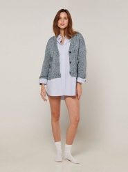 Rodier Kardigan w kolorze szarym rozmiar: M. Szare kardigany Rodier, m, bez wzorów, z wełny. Za 260.99 zł.