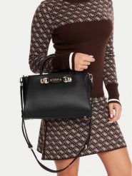 Guess Torebka Mimina HWBG80 15060 Czarny. Czarne torebki klasyczne Guess, z aplikacjami, ze skóry, bez dodatków. Za 379.99 zł.