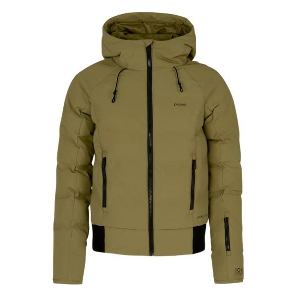 Damska kurtka narciarska Protest Alysumi. Zielone kurtki narciarskie Protest, bez wzorów, bez kaptura, narciarskie. Za 885.50 zł.