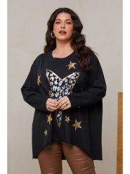 Curvy Lady Koszulka w kolorze czarnym rozmiar: 40/42. Czarne bluzki Curvy Lady, bez wzorów, z bawełny, klasyczne, bez kołnierzyka, bez ramiączek. Za 114.71 zł.