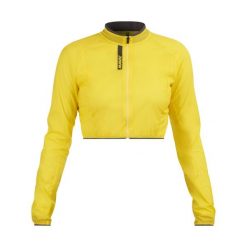 Damska kurtka wodoodporna Mavic Cosmic. Żółte kurtki sportowe MAVIC, bez wzorów, bez kaptura, rowerowe. W wyprzedaży za 325.80 zł.
